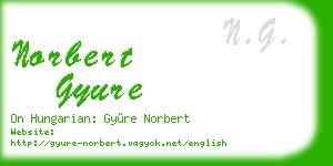 norbert gyure business card